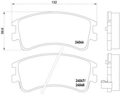 Гальмівнi колодки дискові перед. Mazda 6 2.0/2.0D/2.3 02-07