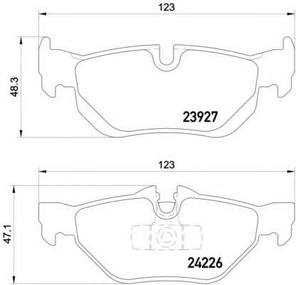 Гальмівні колодки дискові задні BMW 3 (E90/E90N) 320d 05-/X1 (E84) 09-