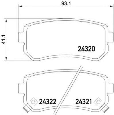 Гальмівнi колодки дискові зад. Hyundai Accent I20/I30/Ix35/Sonata/Kia CeeD/Rio/Sportage 1.2-3.3 05-