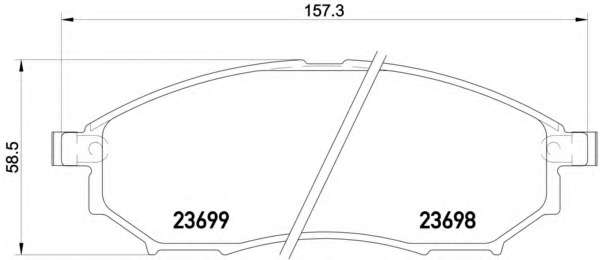 Гальмівні колодки дискові перед. Nissan Murano 02-/Pathfinder 2.5 dCi 05-/Renault Koleos 2.0 dCi 08-