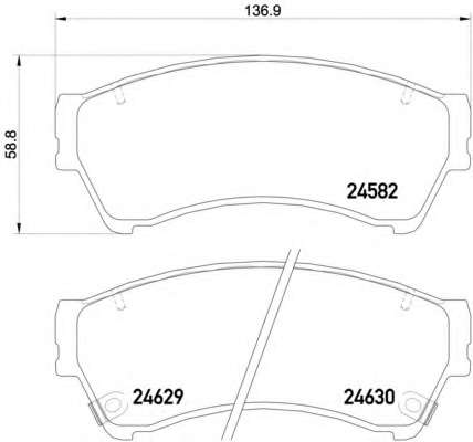 Гальмівні колодки перед. Mazda 6 1.8, 2.0 MRZ 07-