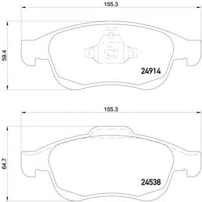 Гальмівні колодки дискові перед. Renault Megane 1.9 dCi 08-/Renault Duster 10- (+ ABS)