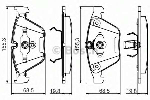 Колодки тормозные (передние) BMW 3 (E90) 07-13/5 (E60/E61)/6 (E63/E64) 03-10/7 (E65/E66/E67) 01-08