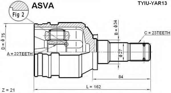 Шарнирный комплект, приводной вал