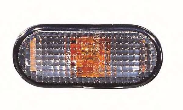Указатель поворота Ford Galaxy 1995-2000/Seat Alhambra 1995-2010/Altea 04-13/Ibiza/Cordoba 99-09/Leon 05-12/Toledo 05-09/VAG на крыле лев.=прав. белый рифл.с желт.вставкой -лампа W5W