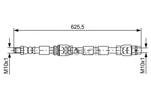 Шланг тормозной (передний) BMW X5 (E70/F15)/X6 (E71/E72) 06-19 (L=600mm)