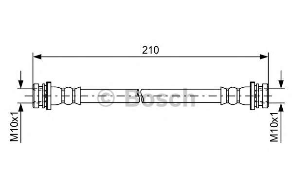 Шланг тормозной (задний) Nissan X-Trail/Rogue/Renault Koleos 07- (L=191mm)