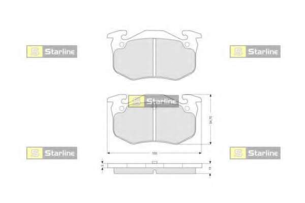 Комплект тормозных колодок, дисковый тормоз
