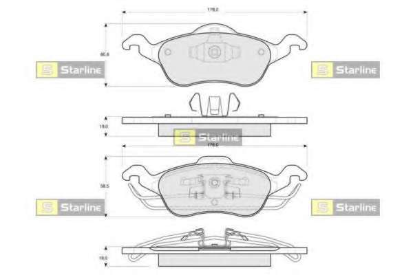 Комплект тормозных колодок, дисковый тормоз