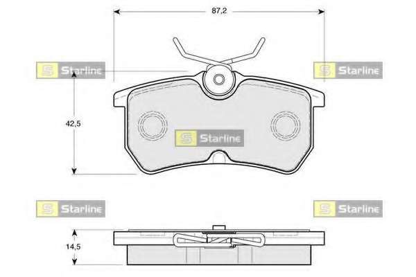 Комплект тормозных колодок, дисковый тормоз