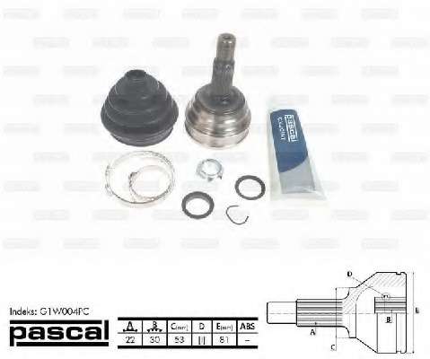 Шарнирный комплект, приводной вал