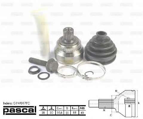 Шарнирный комплект, приводной вал