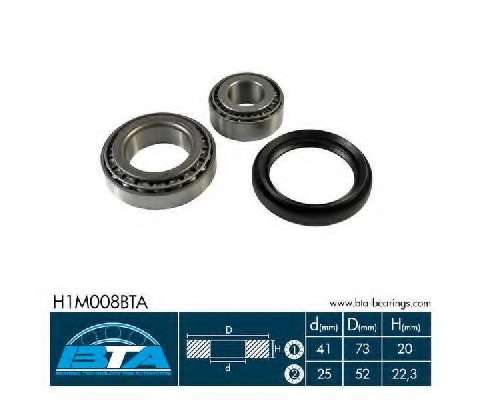 Підшипник роліковий 73,40x25x22 конічний відкритий однорядний (для ступиці)