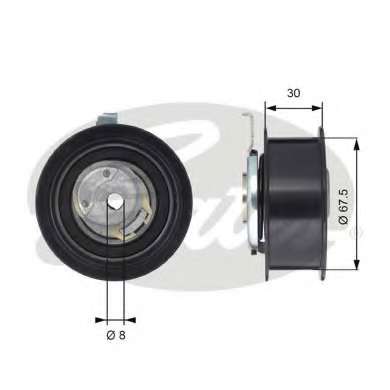 Ролик ГРМ VW 1.9TDI (натяжной) (67х29.8)