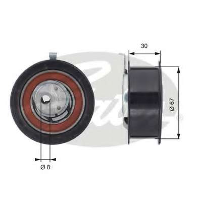 Ролик ГРМ VW T4 1.9D (натяжной) (66.6х30)