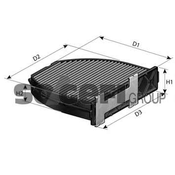 Фильтр салона MB GLK-class (X204) 08-  (угольный)