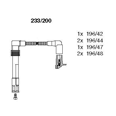 Провода зажигания Audi A6 2.8i (высоковольтные) (к-кт)