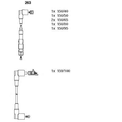 Провода зажигания MB E-class (W124)/G-class (W463) 2.6/3.0E 90-97 (к-кт)