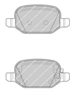 Гальмівні колодки дискові зад. Fiat 500L 0.9-1.6D 09.12-