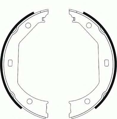 Комплект тормозных колодок, стояночная тормозная система