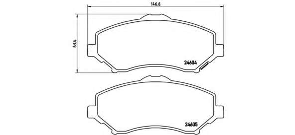 Комплект тормозных колодок, дисковый тормоз