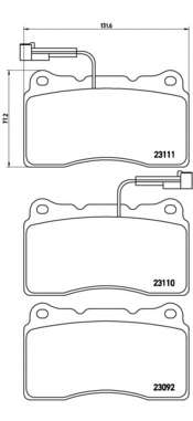 Комплект тормозных колодок, дисковый тормоз