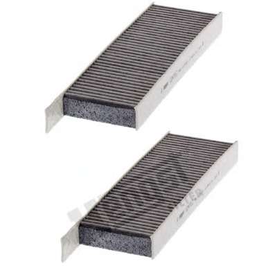 Фильтр салона Citroen Berlingo/Peugeot Partner 08- (к-кт 2шт.) (угольный)