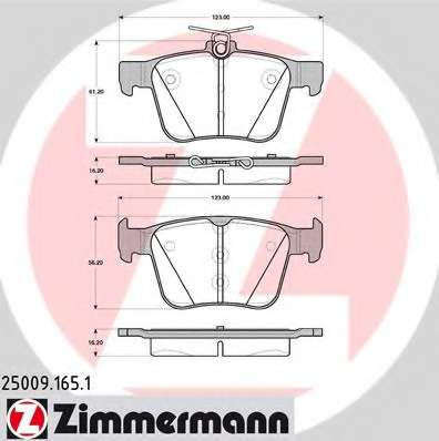 Колодки гальмівні дискові задні, к-кт