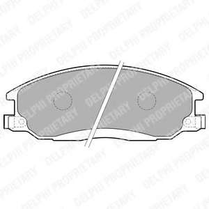 Колодки тормозные (передние) Hyundai Santa Fe/Trajet 01-08 (Mando)