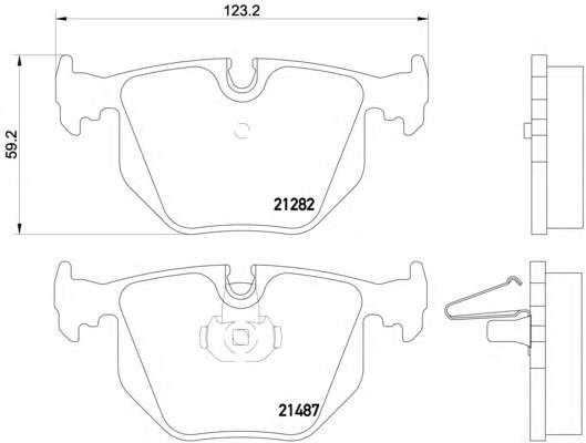 Гальмівні колодки дискові зад. BMW 3 (E46), 7 (E38), X3 (E83), X5 (E53), Z4 (E85), Z4 (E86) Land Rover Range Rover III 2.0-5.4 10.94-