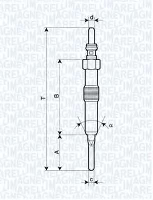 Свеча накала Renault Kangoo 1.5dСi 10- (4.4V)