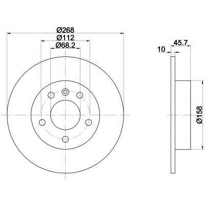 Диск гальмівний VW Sharan 95- задн.