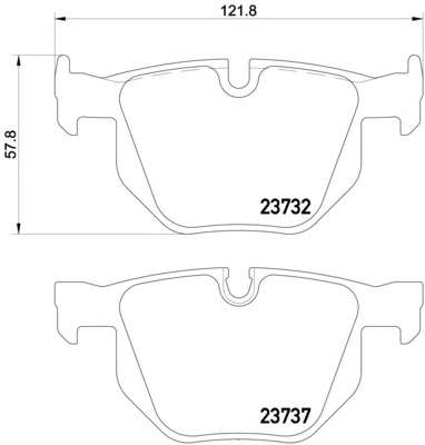 Гальмівнi колодки дисковi зад. BMW 5 (E60) 03-/3 (E90)/(E90N) 05-