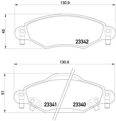 Комплект тормозных колодок, дисковый тормоз
