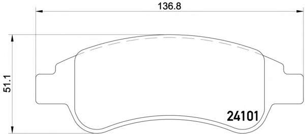 Гальмівні колодки перед. Citroen Berlingo 01-/Peugeot Partner/206/307 00-