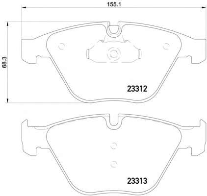 Гальмівнi колодки дисковi перед. BMW 5(E60) 03-/7 (E65/E66) 3.0-6.0 02-