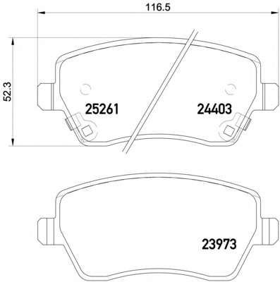 Гальмівні колодки дискові перед. Nissan Micra IV, Note 1.2/1.5 D 05.10-
