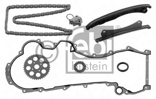 Комплект цепи ГРМ Fiat Doblo 1.3JTD (цепь, башмак, натяжитель)