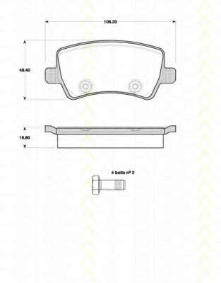 Комплект тормозных колодок, дисковый тормоз