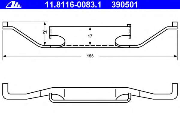 Планка суппорта (переднего) прижимная (к-кт) BMW 3 (E46)/5 /7 (E32) -05/X3 (E83) 03-12 (Ate-Teves)