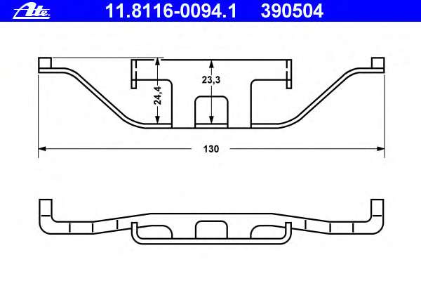 Планка суппорта (заднего) прижимная (к-кт) BMW 3 (E46) 5 (E60)/7 (E38)/X5 (E53) 2.0-5.4 90-10 (Ate)