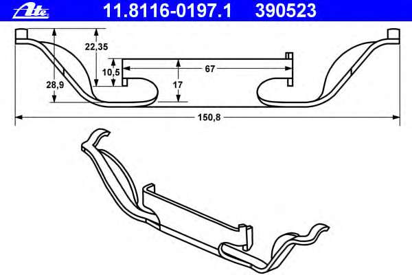 Планка суппорта (переднего) прижимная BMW 5 (E39)/8 (E31) 2.0-5.4 90-03 (к-кт) M52/M60/M62/M70/S62
