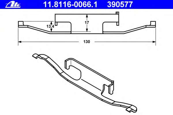 Планка суппорта (заднего) прижимная BMW 7 (E32)/5 (E34) 1.8-5.0 88-97 (Ate)