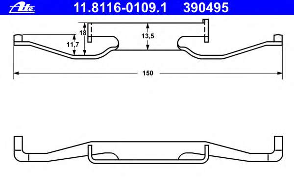 Планка суппорта (переднего) прижимная BMW 3 (E36/E46)/Z3 (E36)/Z4 (E85) 1.6-3.0 90-09 (к-кт) M40/M43