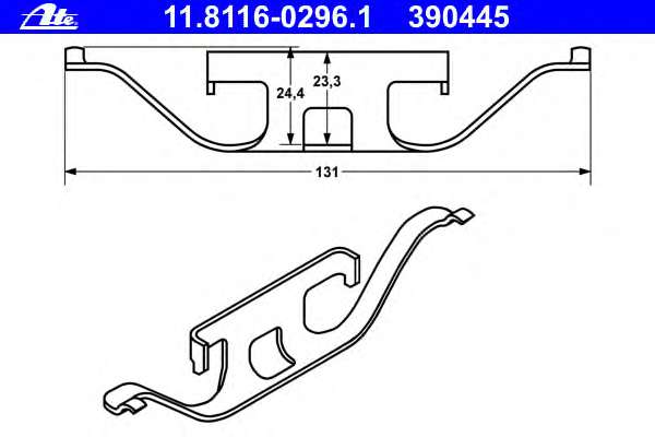Планка суппорта (переднего) прижимная BMW 3 (E90/E46)/5 (E34/E60)/7 (E38) 91-