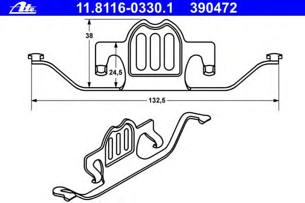 Планка суппорта (заднего) прижимная (к-кт) BMW 5 (E60)/X5 (E70)/X6 (E71/F16) 01- (Ate)