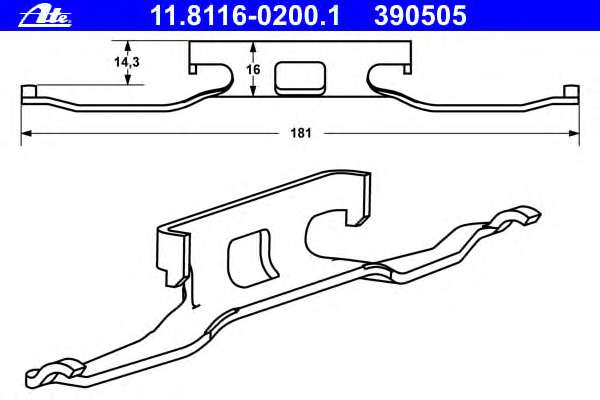 Планка суппорта (переднего) прижимная MB Sprinter/Vito/VW LT (Ate)