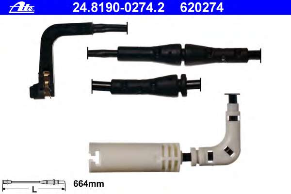 Датчик износа тормозных колодок (задних) BMW 5 (E60)/6 (E63/E64) 03-10 (L=664mm)