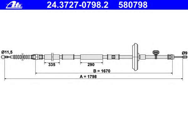 Трос, стояночная тормозная система
