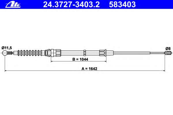 Трос, стояночная тормозная система